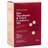 Faithful to Nature Raw Macadamia Nut & Dried Cranberry Mix